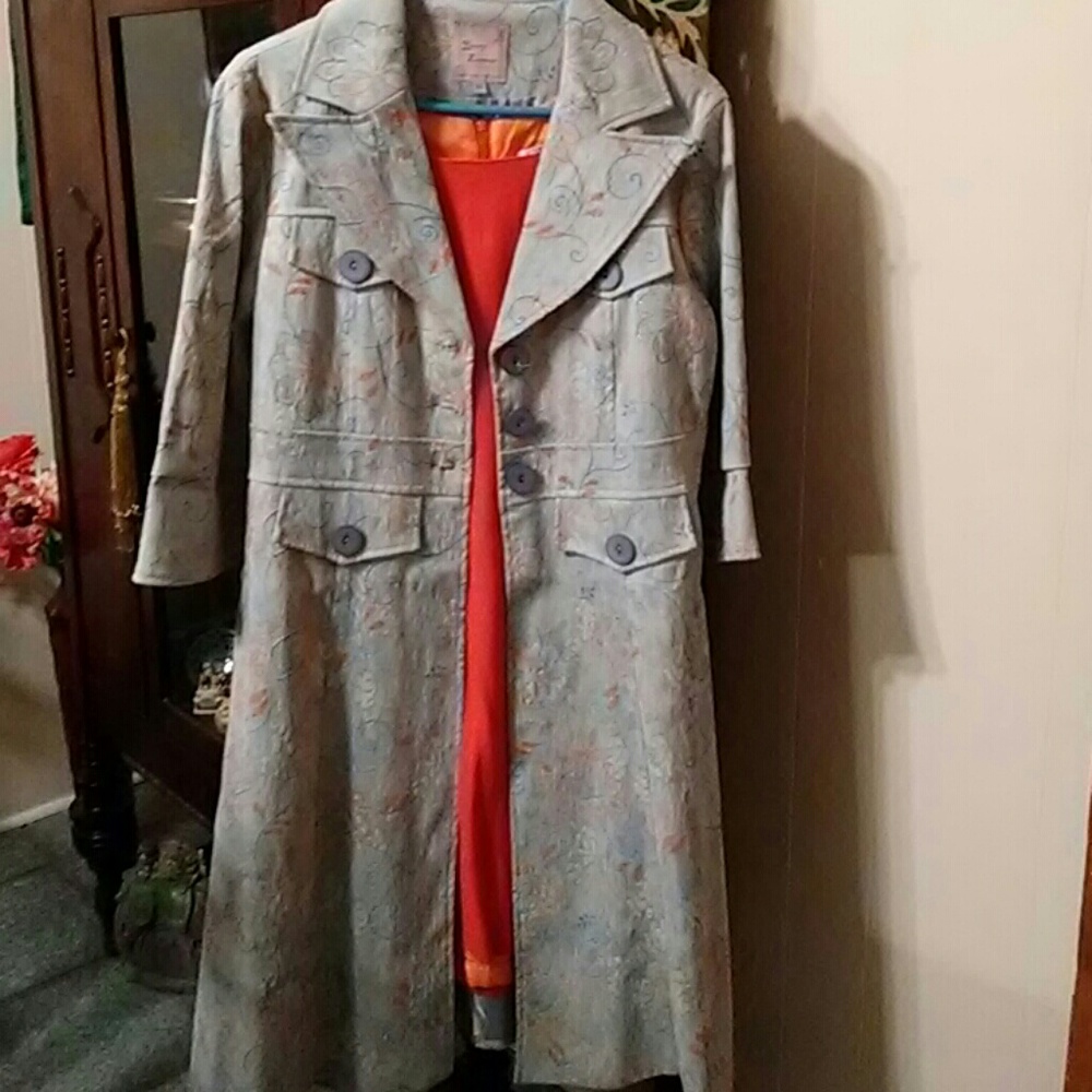 Young Essence multi print 3/4 length coat - Picture 8 of 8